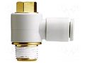 Push-in fitting; threaded,angled 90°; -1÷10bar; Thread: R 3/8" SMC KQ2V10-03AS
