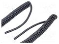 Wire: coiled; UNITRONIC® SPIRAL; 4x0.14mm2; PUR; black; 250V; 0.1m LAPP LAPP-73220210