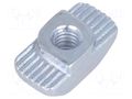 Nut; for profiles; Width of the groove: 8mm; steel; zinc; T-slot ELESA+GANTER GN505-8-M4-MB