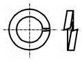 Washer; spring; M4; D=7.6mm; h=0.9mm; spring bronze; BN 585 BOSSARD B4/BN585