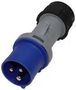PLUG, 16A, 220/250V, BLUE, IP44 K9001BLU
