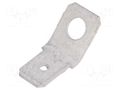 Terminal: flat; 6.3mm; 0.8mm; male; M4; screw; brass; tinned TE Connectivity 140814-2