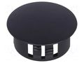 Stopper; H: 10.3mm; Flange dia: 23.2mm; Wall thick: 3.3mm; black FIX&FASTEN FIX-M19