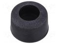 Foot; H: 11.5mm; black; rubber; Dim: Ø19.1mm; Cutout: Ø5mm; -40÷50°C ESSENTRA RI-SOF-15125