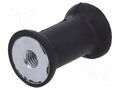 Vibration damper; M12; Ø: 72mm; rubber; L: 33.5mm; H: 12mm; 3936N ELESA+GANTER DVC3-72-64-M12-55