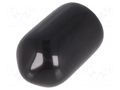 Cap; Body: black; Øint: 4.8mm; PVC Soft; L: 9mm; Wall thick: 1mm FIX&FASTEN FIX-VCP04809-BK