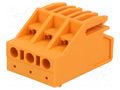 Transformer; 32A; 450V; screw terminal; orange; 0.5÷4mm2; ways: 3 DEGSON ELECTRONICS TSCB4-03P
