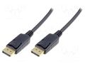 Cable; DisplayPort plug,both sides; 10m; black; DisplayPort 1.1a DIGITUS AK-340100-100-S