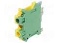 Splice terminal: rail; PC; yellow-green; L: 42.5mm; 0.2÷10mm2 DEGSON ELECTRONICS PC10-PE