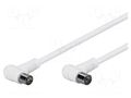 Cable; 2.5m; white; 75Ω Goobay AC-3C2V-AA-0250-WH