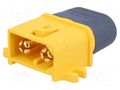 Connector: DC supply; plug; male; XT60; 30A; 500V; PIN: 2; straight AMASS XT60L-M