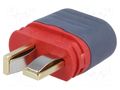 Connector: DC supply; plug; AM-1015; male; PIN: 2; for cable; red AMASS AM1015SE-M