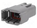 Connector: wire-wire; plug; male; ATM; PIN: 8; IP67; for cable; grey AMPHENOL ATM04-08PA