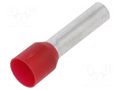 Tip: bootlace ferrule; insulated; copper; 10mm2; 18mm; tinned; red WEIDMÜLLER H10.0/28D/RE