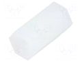 Screwed spacer sleeve; hexagonal; polyamide; M2; L: 9mm FIX&FASTEN FIX-HP2-9