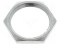 Nut; PG11; brass; Thk: 3mm; Spanner: 21mm; Thread: PG; Plating: nickel MOLEX MX-936000098
