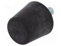 Vibroisolation foot; Ø: 38mm; Shore hardness: 40±5; 840N; 96N/mm ELESA+GANTER DVB6-38-35M10-20-4