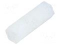 Screwed spacer sleeve; hexagonal; polyamide; M2; L: 14mm FIX&FASTEN FIX-HP2-14