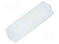 Screwed spacer sleeve; hexagonal; polyamide; M2; L: 14mm FIX&FASTEN FIX-HP2-14