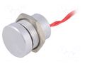 Switch: piezoelectric; Pos: 2; SPST-NO; 0.2A/24VDC; IP68; OFF-(ON) APEM PBAR1