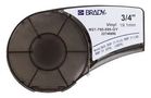 LABELING TAPE, VINYL, 0.75" X 21FT, BLACK//GREY M21-750-595-GY.