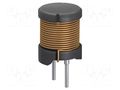 Inductor: wire; THT; 1800uH; 210mA; 3.3Ω; ±10%; Ø9.5x10.5mm; 1kHz FASTRON 07HCP-182K-50