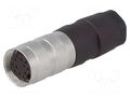 Connector: M16; plug; female; soldering; for cable; PIN: 12; 3A; 150V AMPHENOL C091-T3636-002