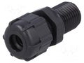 Cable gland; with long thread; PG7; IP68; polyamide; black BM GROUP BM4007LN
