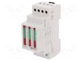 Module: voltage indicator; 3x250VAC; IP20; for DIN rail mounting F&F WN-723