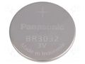 Battery: lithium; BR3032,coin; 3V; 500mAh; Ø30x3.2mm PANASONIC BAT-BR3032/BN