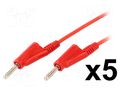 Test leads; Len: 1m; banana plug 4mm,both sides; test leads x5 ROHDE & SCHWARZ HZ10R
