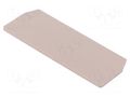 End/partition plate; beige; wemid WEIDMÜLLER ZAP/TW1.5/4/BE