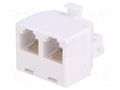 Splitter; 6p6c; RJ12 socket x2,RJ12 plug NINIGI TEL-0007-6