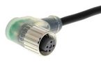 SENSOR CORD, R/A M12 RCPT-FREE END, 10M XS2F-M12PVC4A10MPLED