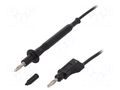 Test lead; 60VDC; 30VAC; 20A; probe tip,banana plug 4mm; Len: 1m ELECTRO-PJP PJP4112-D4-100N