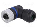 Connector: M12; plug; PIN: 3; female; A code-DeviceNet / CANopen BULGIN PPAM12RAF03ASTPG9