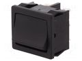 ROCKER; DPDT; Pos: 2; ON-ON; 10A/250VAC; black; IP40; none; 1804 Marquardt 1804.1121