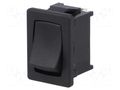 ROCKER; SPDT; Pos: 2; ON-OFF; 10A/250VAC; black; IP40; none; 1803 Marquardt 1803.6121