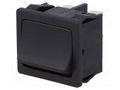 ROCKER; DPST; Pos: 2; ON-OFF; 12A/250VAC; black; IP40; none; 1802 Marquardt 1802.1121