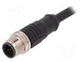 Connector: M12; plug; male; PIN: 5; straight; B code-Profibus; 4A BULGIN PXPTPU12FIM05BC010
