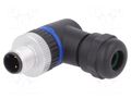 Connector: M12; plug; PIN: 3; male; A code-DeviceNet / CANopen BULGIN PPAM12RAM03ASTPG9