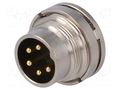 Connector: M16; socket; male; PIN: 5; 6A; 250V; soldering; straight BULGIN PXMBNI16RPM05ASC