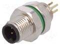 Connector: M5; socket; male; THT; PIN: 4; IP67; 60V; 1A BULGIN PXMBNI05FPM04APC