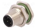 Connector: M12; socket; PIN: 4; male; THT; Type: with mounting nut LUMBERG AUTOMATION RSHL4/S5.5