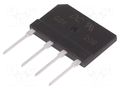 Bridge rectifier: single-phase; Urmax: 100V; If: 20A; Ifsm: 250A DC COMPONENTS GBK20B