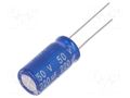 Capacitor: electrolytic; THT; 220uF; 50VDC; Ø10x20mm; Pitch: 5mm Jb Capacitors JRG-220U/50