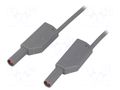 Test lead; 16A; banana plug 4mm,both sides; Urated: 1kV; Len: 1m STÄUBLI SLK4075-E/N-10028