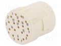 Connector: M23; contact insert; PIN: 17; female; crimped; 8A; 160V HARTING 09151173101