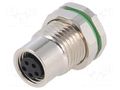 Connector: M8; female; PIN: 5; 30V; IP67; socket; 1.5A BULGIN PXMBNI08RPF05BPC