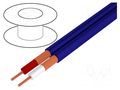 Wire: microphone cable; 2x0.25mm2; blue; OFC; -15÷70°C; PVC TASKER TAS-C121-BL